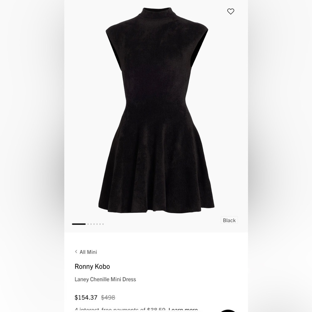 Ronny Kobo Laney Chenille Mini Dress Sz Large - Picture 4 of 4